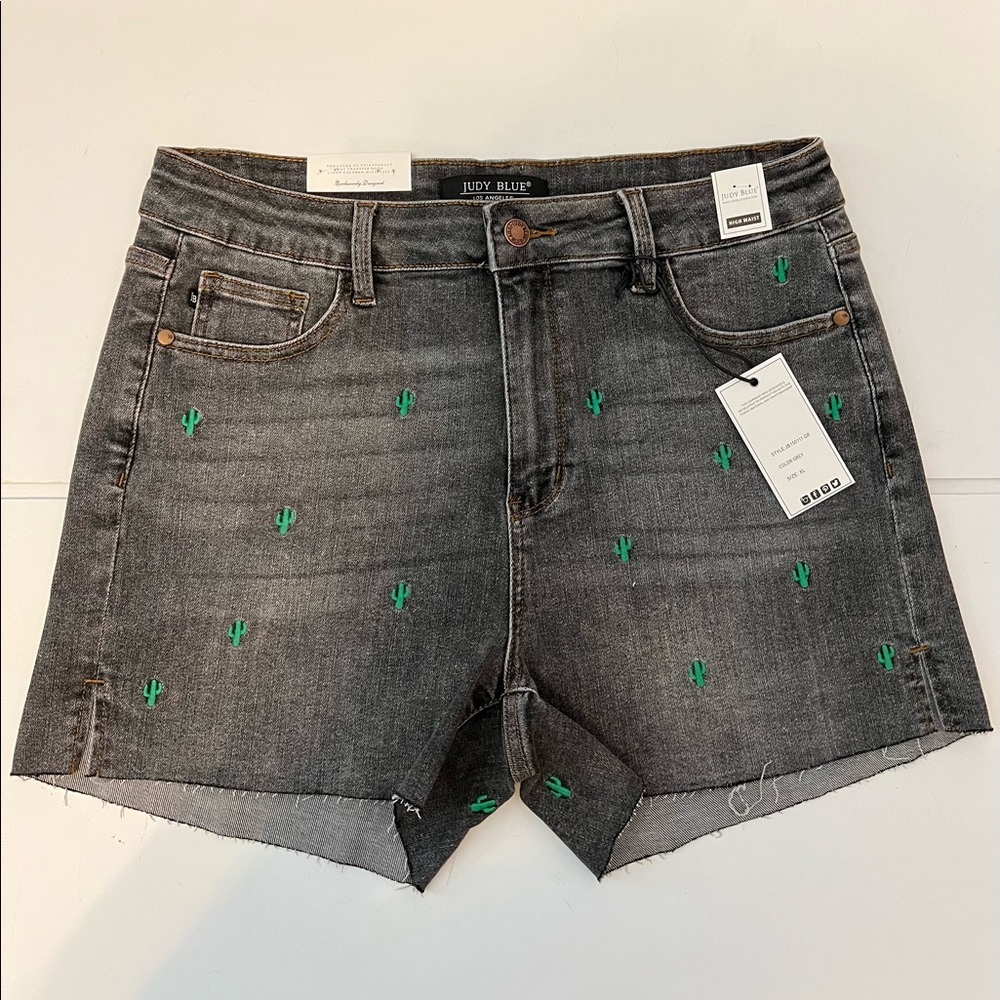 Grey Judy Blue Denim Shorts